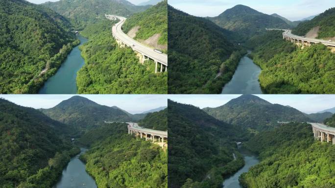 广州从化青山绿水公路航拍