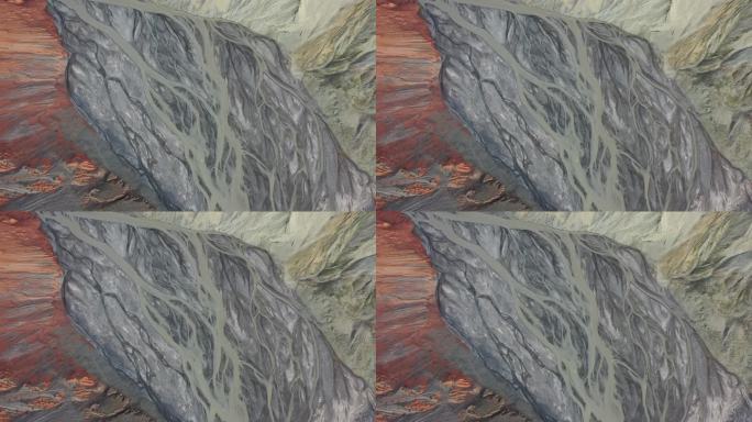 新疆塔城安集海大峡谷 红山 现代派抽象画