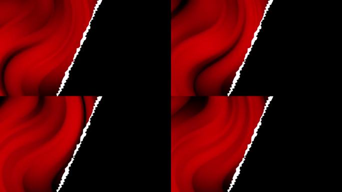 抽象的背景与红色旋转运动与空白的空间在右边和撕破的纸在一边