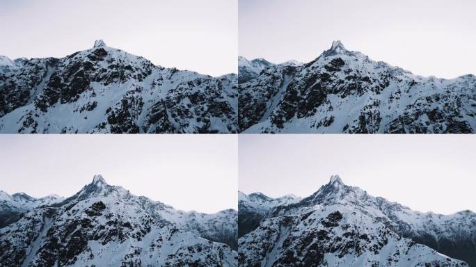 狂热的雪山意境写意冰山冰川高山大厦