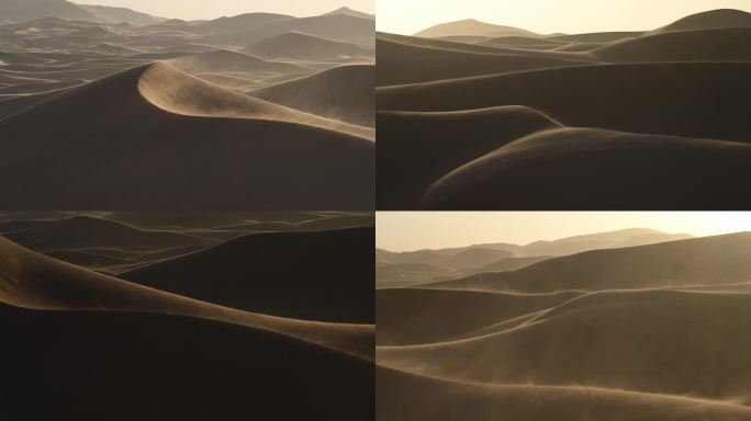 大风侵蚀的沙漠 风沙 沙尘 环境治理抗旱