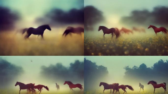 回忆起梦幻雾气中奔跑的马儿