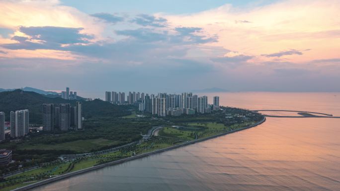 【航拍丨延时】珠海格力海岸晚霞