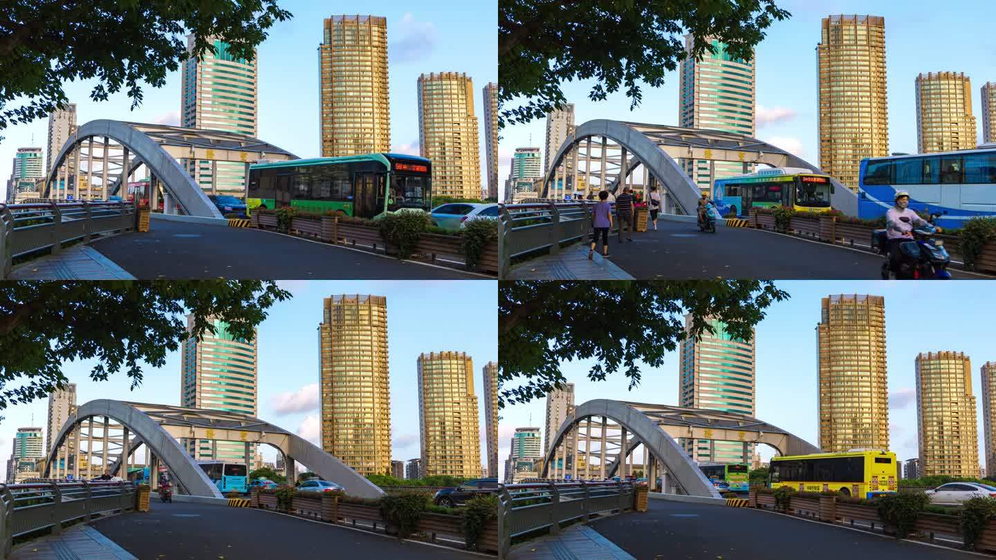 宁波灵桥延时摄影，城市宣传片 街头交通