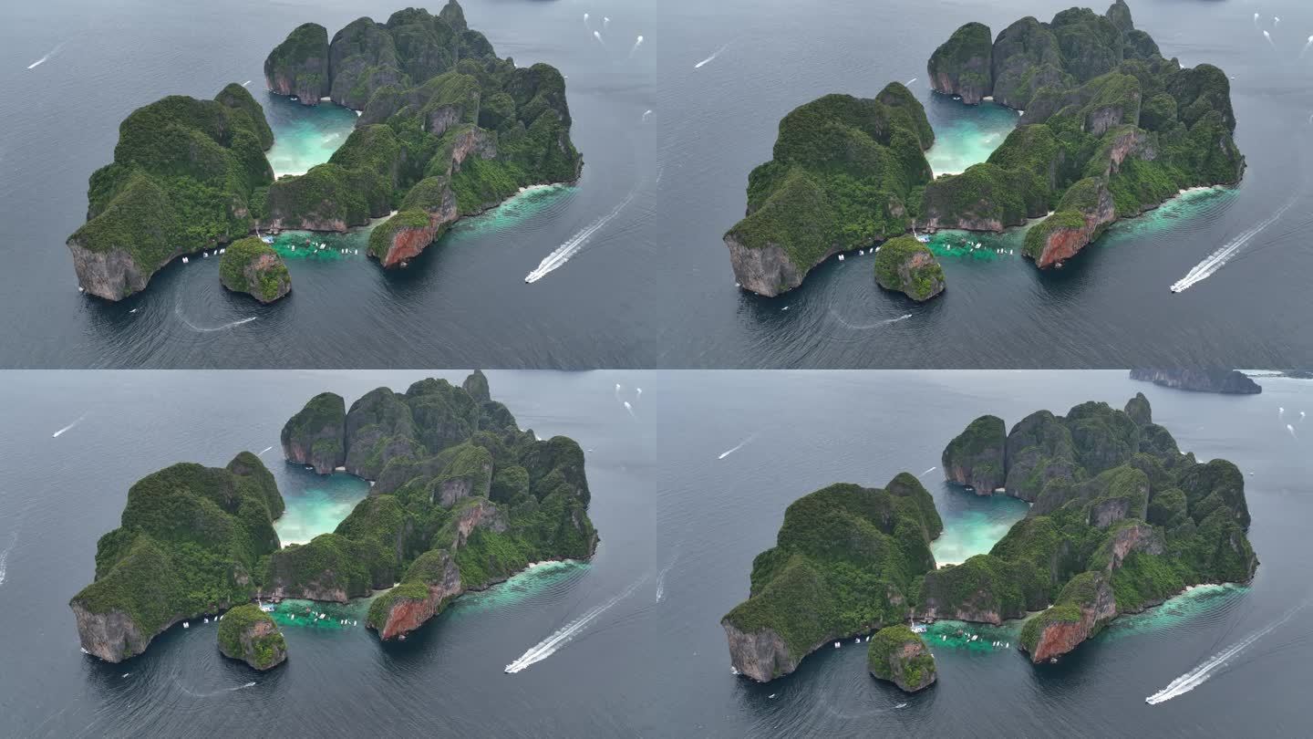 原创 泰国甲米小皮皮岛屿海滨自然风光航拍