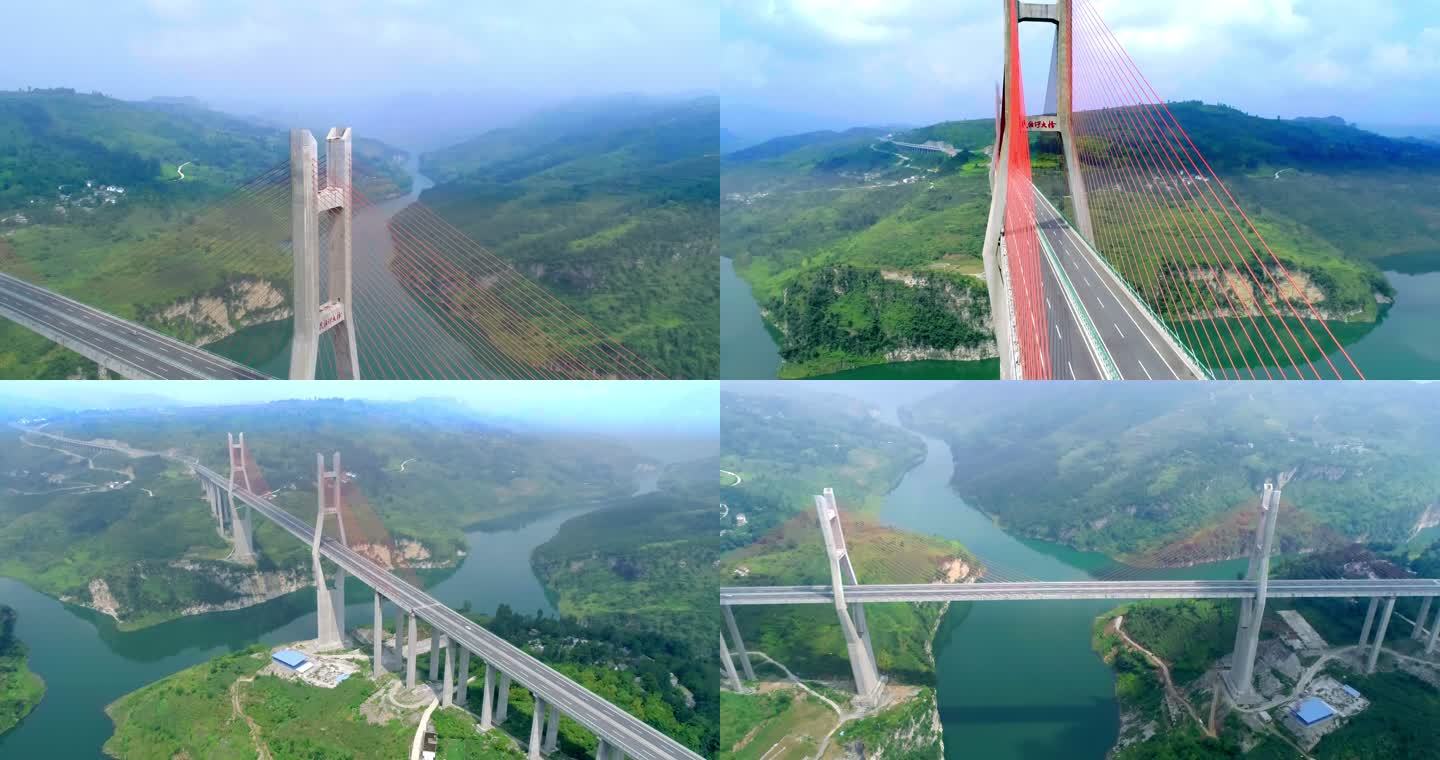 武佐河大桥4K高清航拍