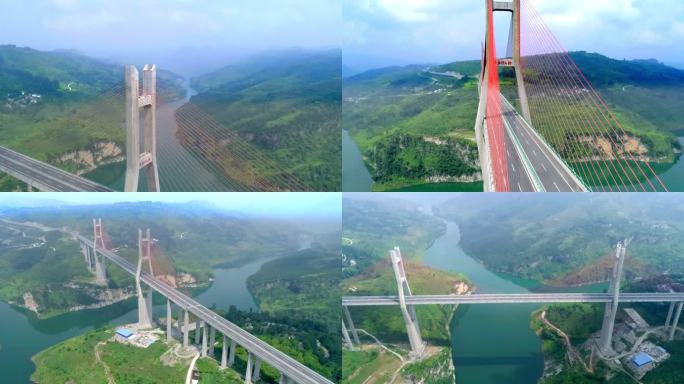 武佐河大桥4K高清航拍