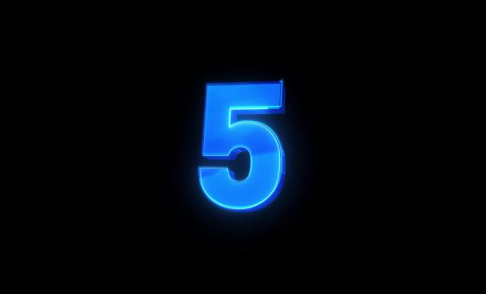 5秒全息3D倒数倒计时（带透明通道）