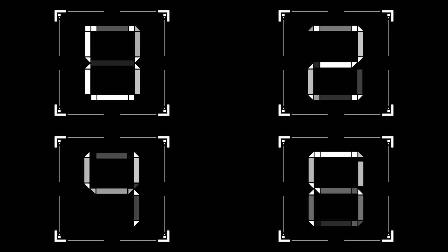 科技风格数字