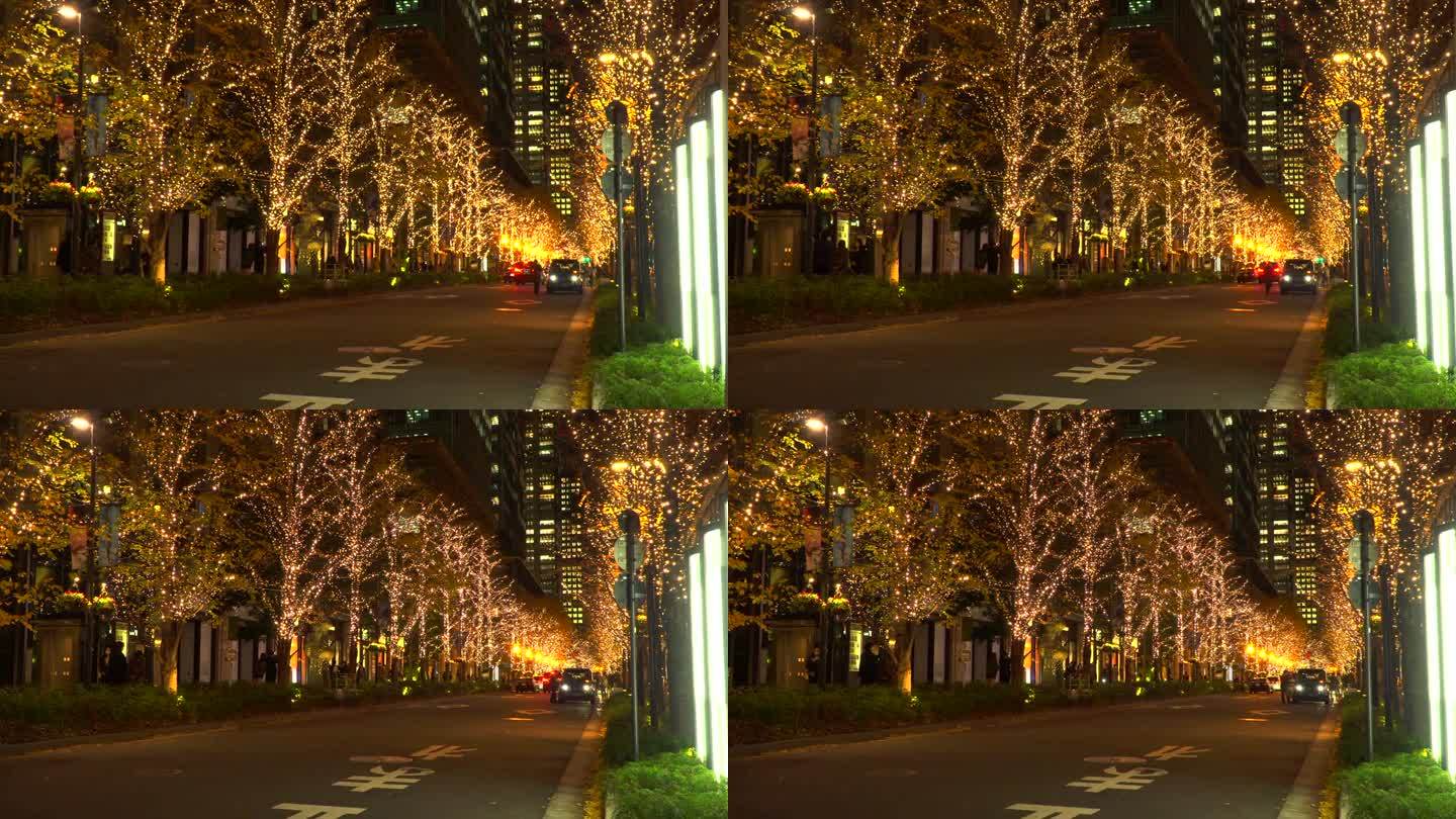 东京丸内办公区的圣诞彩灯