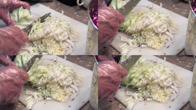 切青菜做酸菜