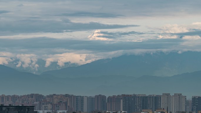 成都雪山延时