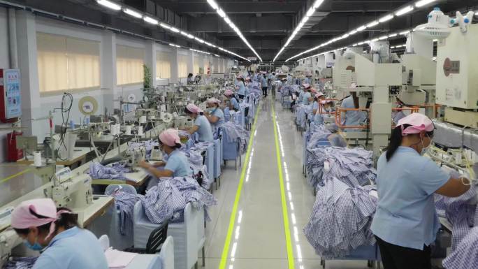 纺织公司 纤维制造 工人加工