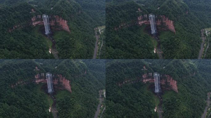 江津四面山瀑布航拍