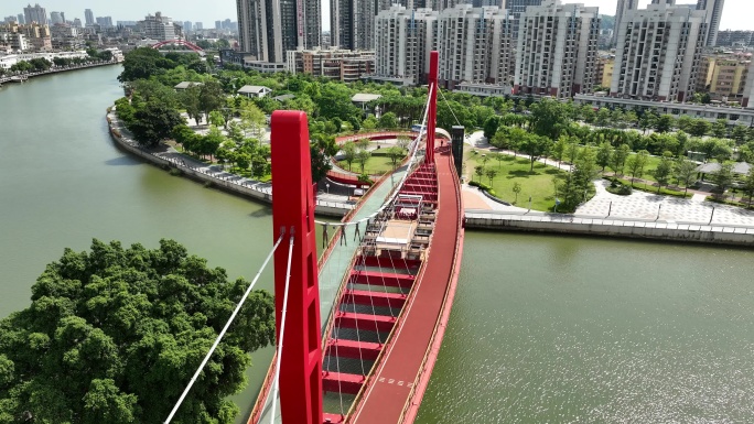 江门江海区下沙公园航拍