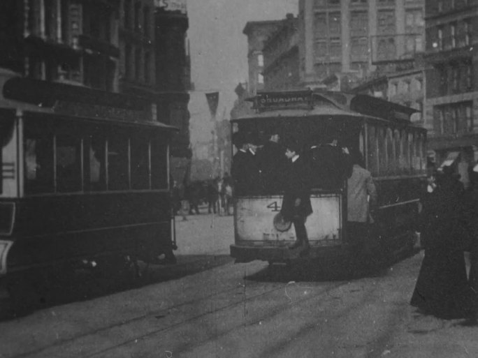 上世纪初 纽约百老汇 联合广场