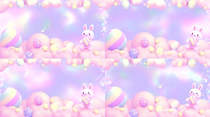 可爱的复活节兔子背景