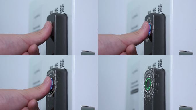 4K科技指纹密码智能门锁开门AE模板