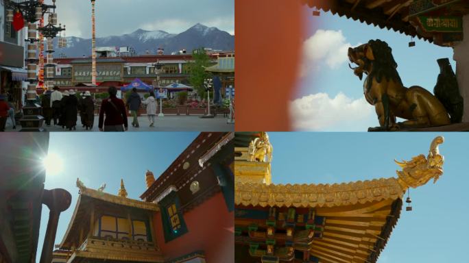 西藏街拍视频素材 高清素材