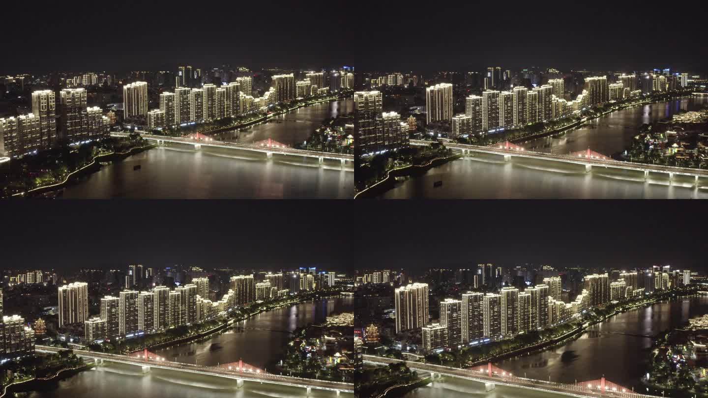 漳州芗城区航拍夜景