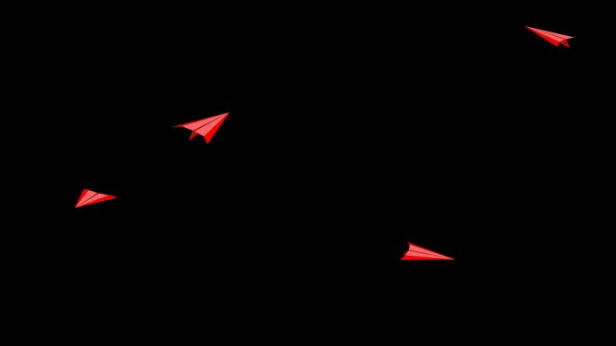 红色纸飞机多角度运动通道11