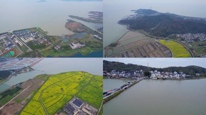 航拍苏州太湖第一岛西山岛阴山岛合集