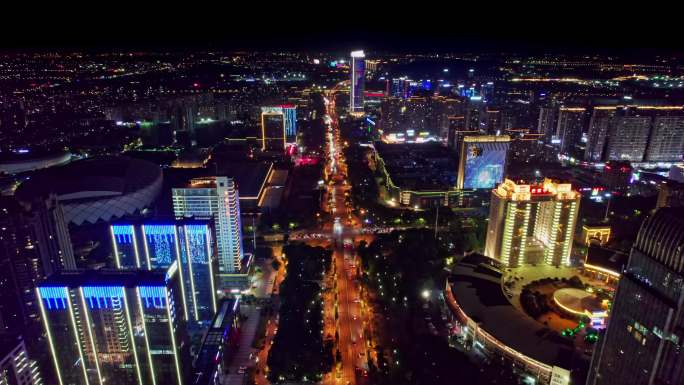 绍兴柯桥城市夜景