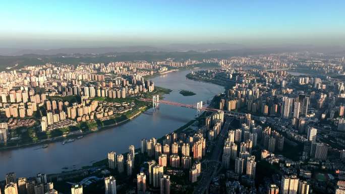 重庆九龙坡城市全景航拍
