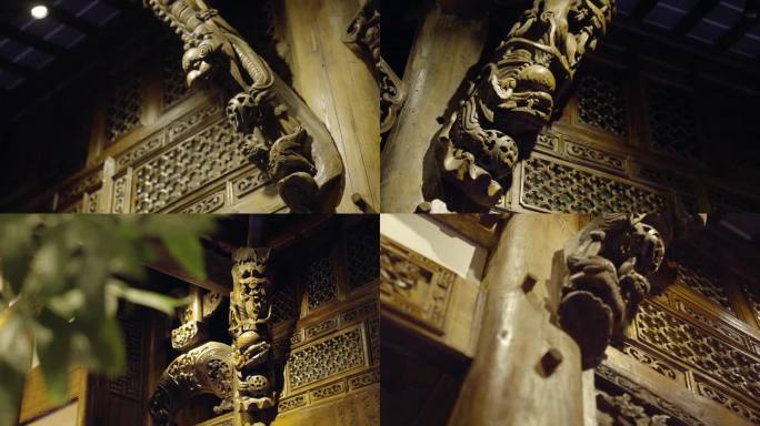 木雕装饰 卯榫结构 古建 雕刻 中国风