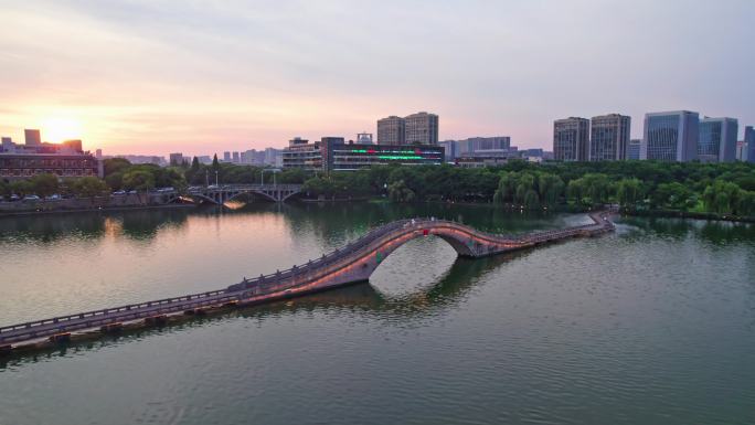 绍兴柯桥瓜渚湖大全景