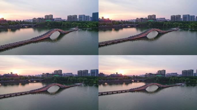 绍兴柯桥瓜渚湖大全景