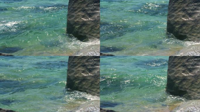 透明海水-慢镜头