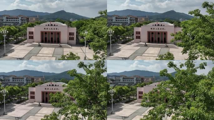 江门新会区新会人民会堂航拍