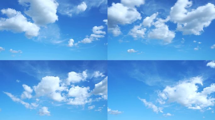 唯美天空蓝天白云延时云朵飘动夏天小清新云