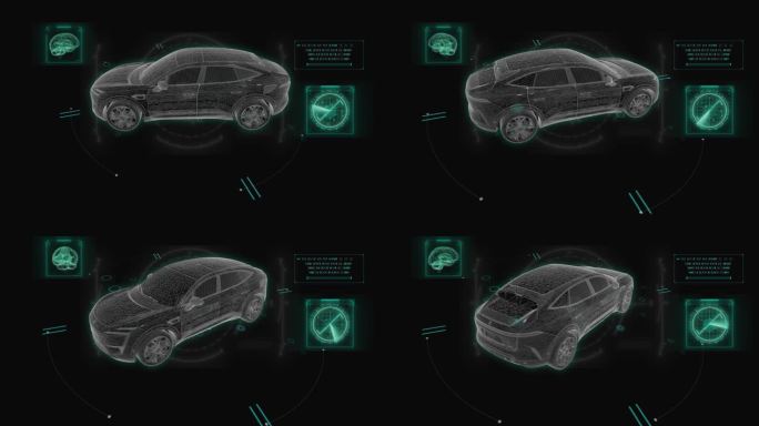 阿维塔新能源车HUD科技界面展示素材