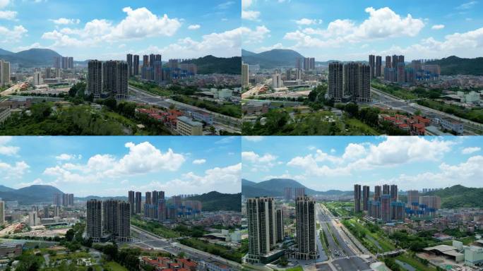 深圳城市建设城市发展，坪山风景坪山大道
