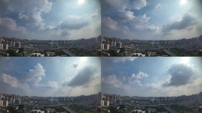 延时摄影都市云层