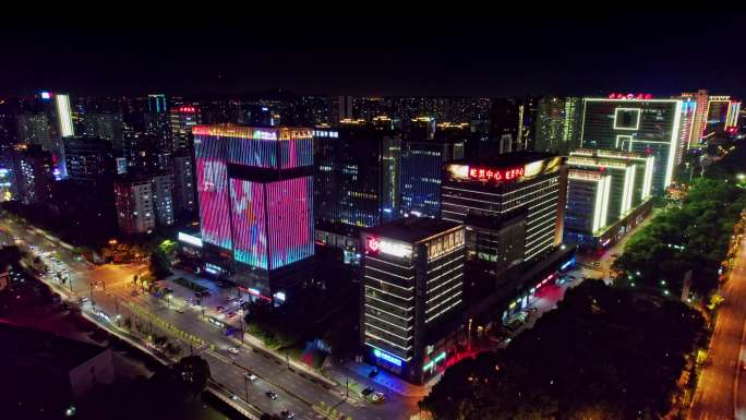 绍兴柯桥城市夜景