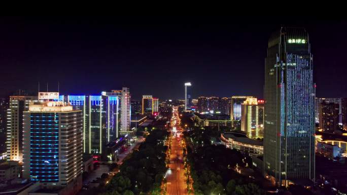 绍兴柯桥城市夜景 温德姆