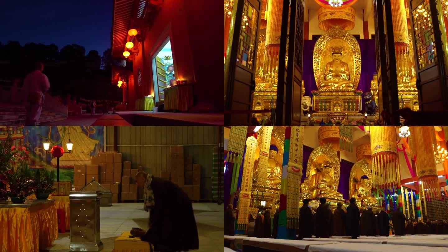 寺庙建筑 和尚 祈祷幸福