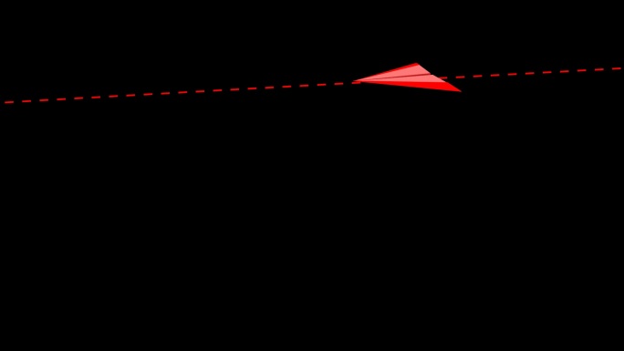 红色纸飞机轨迹多角度运动通道08