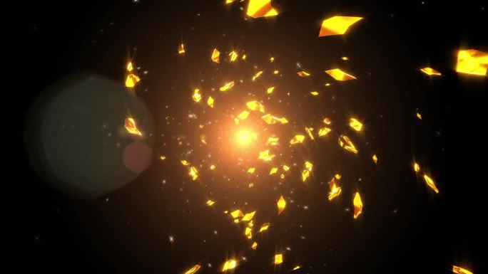 黄金钻石漩涡粒子循环动画
