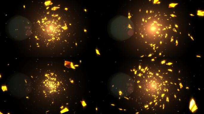 黄金钻石漩涡粒子循环动画