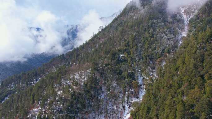 航拍云南深山秘境云海山村梯田自然风光