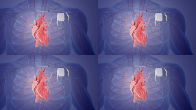 永久心脏起搏器植入医学概念