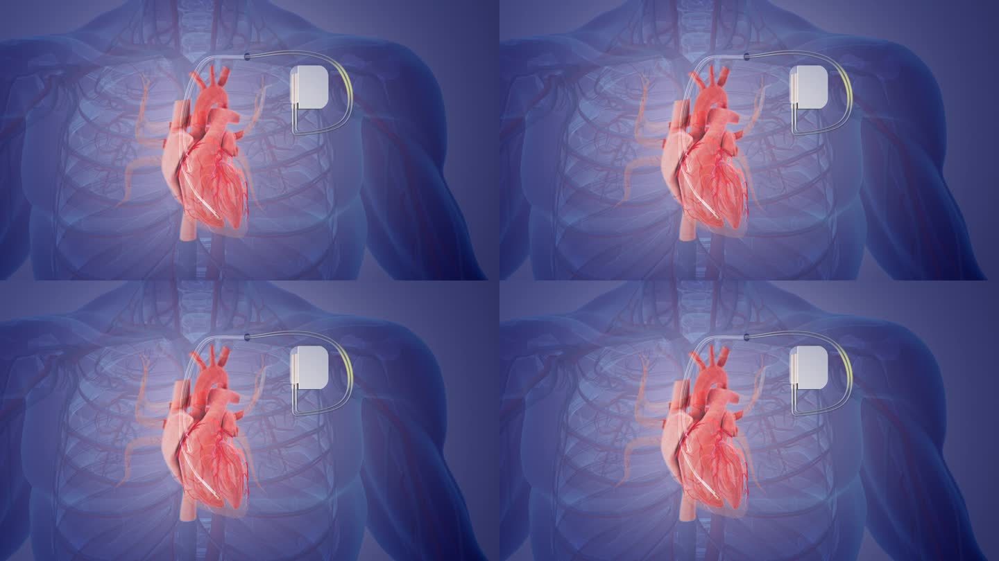 永久心脏起搏器植入医学概念