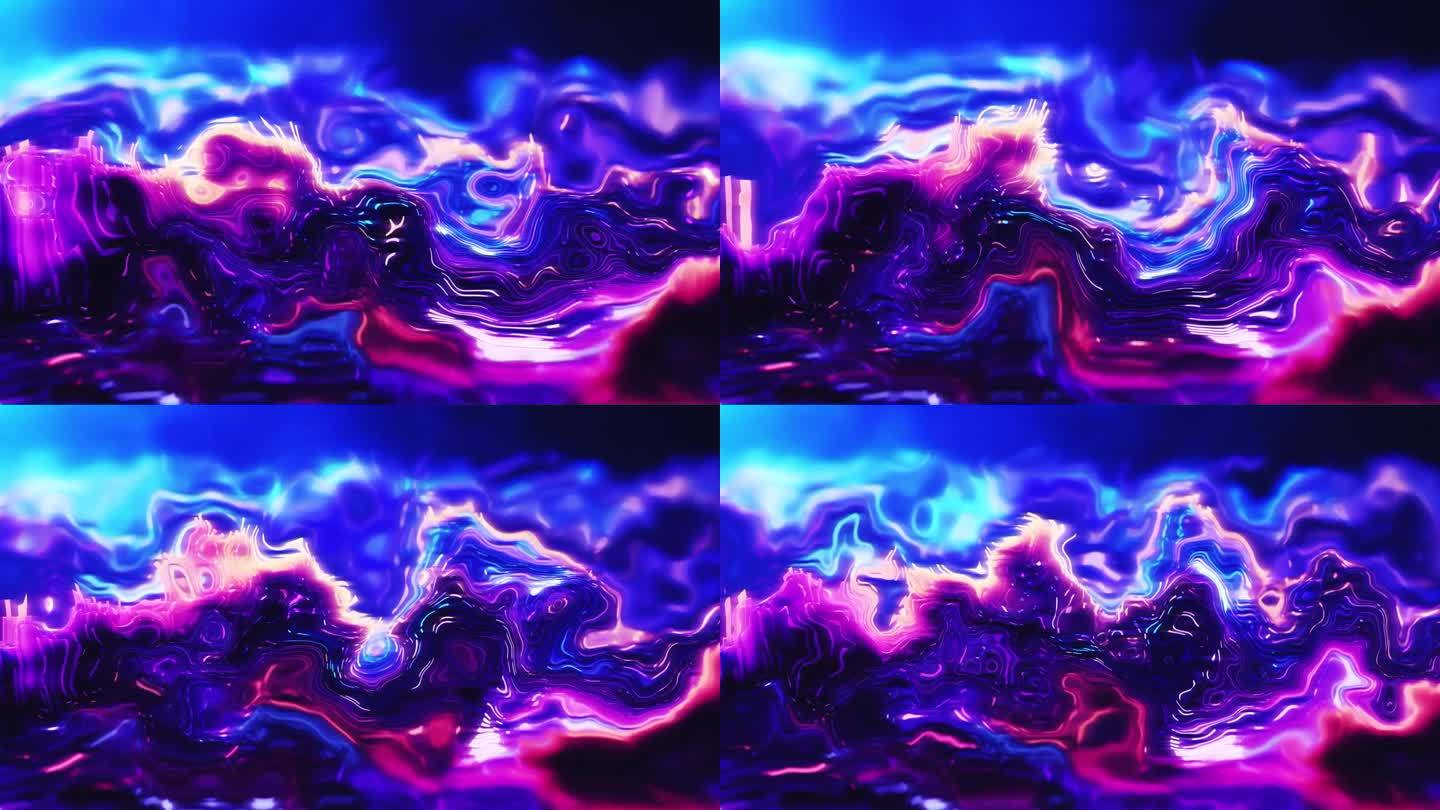4k抽象彩色液体表面背景