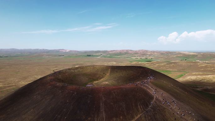 火山 火山口 火山地质 火山地貌 航拍