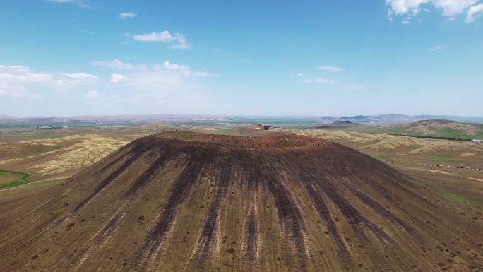 火山 火山口 火山地质 火山地貌 航拍