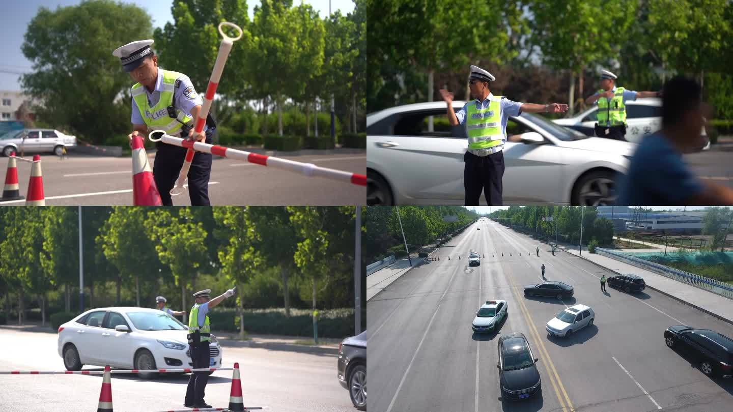 交警应急演练戒严